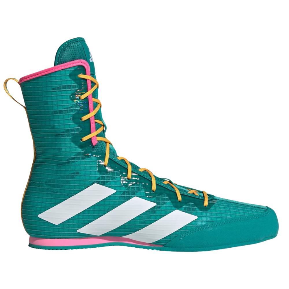 Adidas Box Hog 4 Boxing Boots - Teal/White/Pink-Adidas