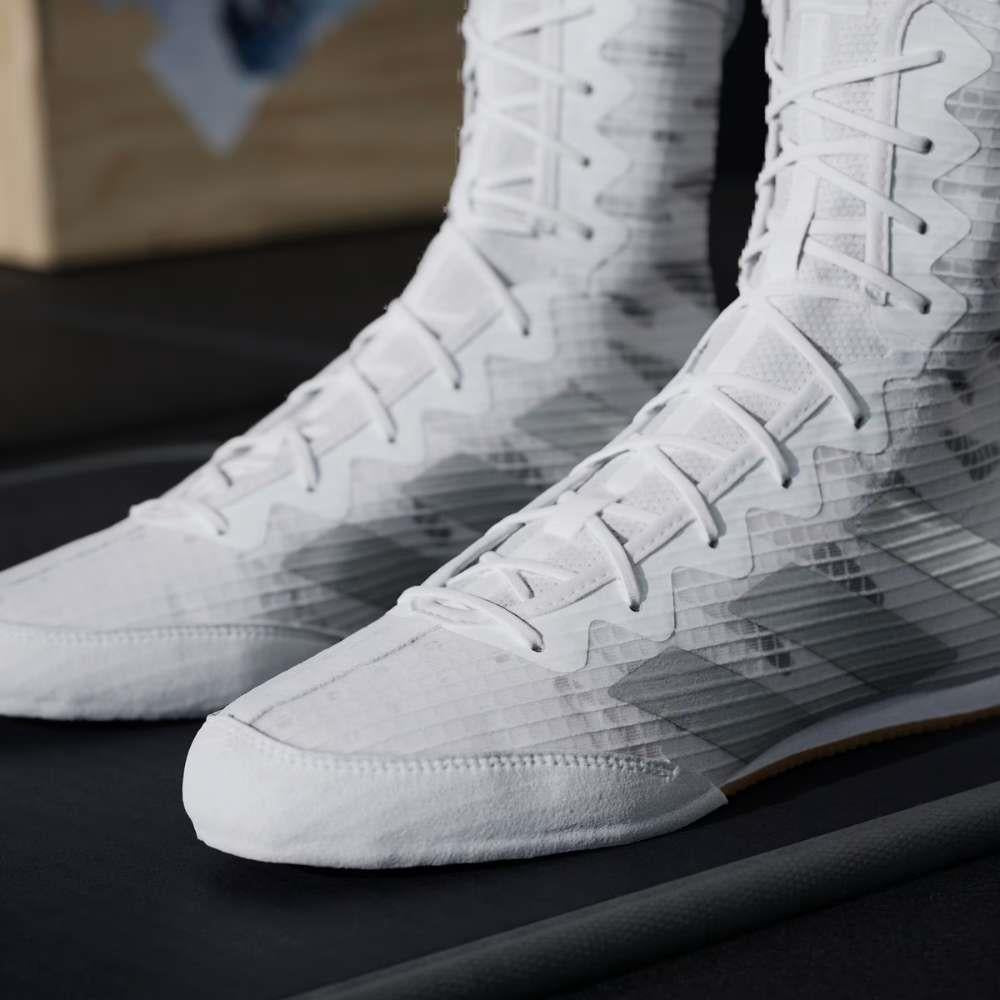 Adidas Box Hog 4 Boxing Boots - White-Adidas