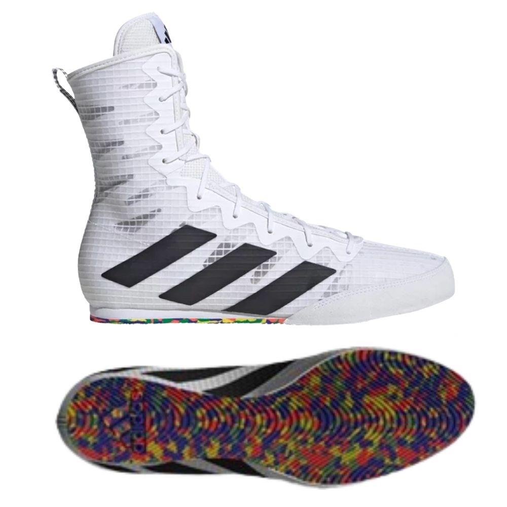 Adidas Box Hog 4 Boxing Boots - White-Adidas