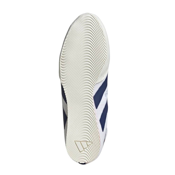 Adidas Box Hog 4 Boxing Boots - White/Blue/Red-Adidas