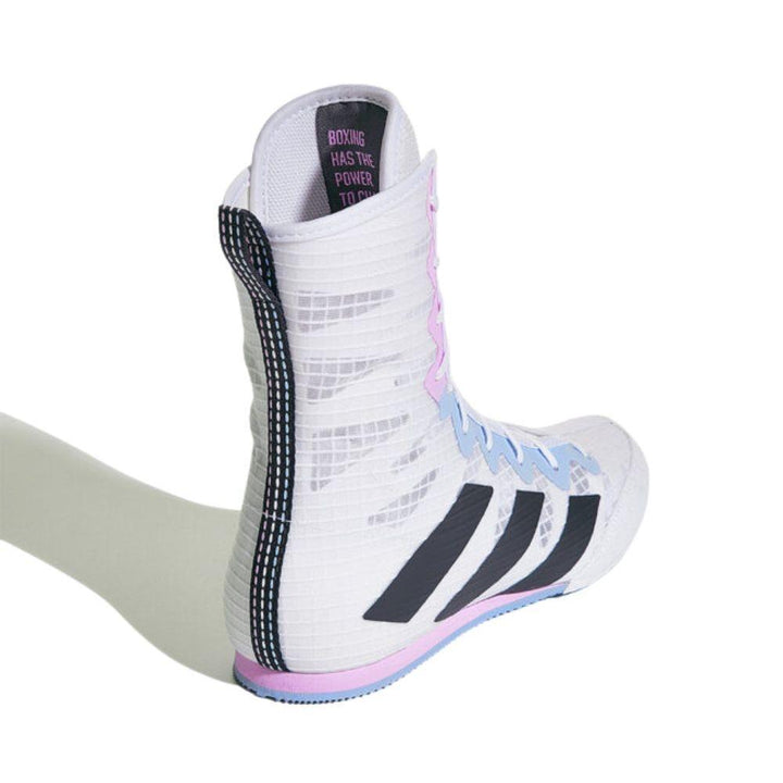 Adidas Box Hog 4 Boxing Boots - White/Lilac-FEUK