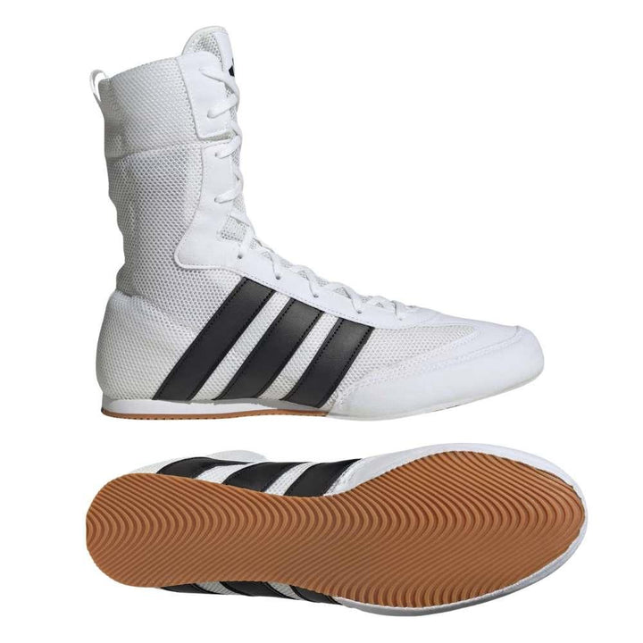 Adidas Box Hog Classic Boxing Boots - White-Adidas