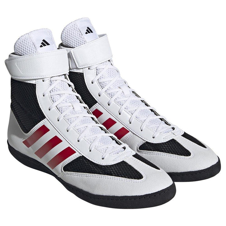 Adidas Combat Speed 5 Wrestling Boots - White/Black-FEUK