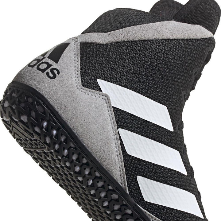 Adidas Mat Wizard 5 Wrestling Boots - Black/White-FEUK