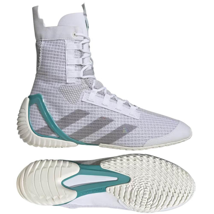 Adidas Speedex 23 Boxing Boots - White/Teal-Adidas