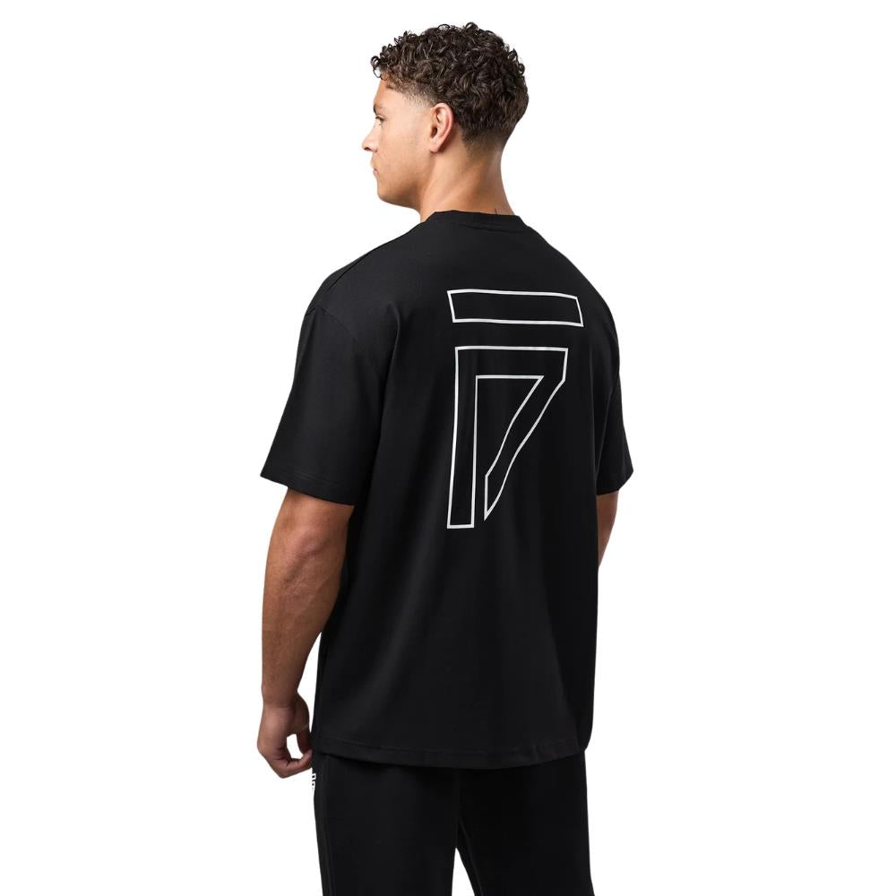 Gym King Fight Division Outline Tee - Black