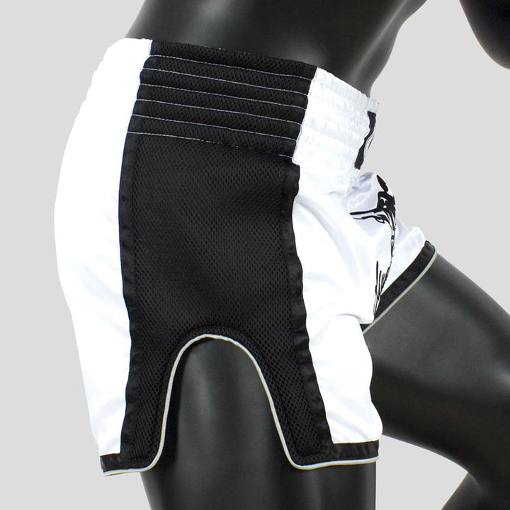 BS1707 Fairtex Slim Fit Muaythai Shorts White-Fairtex