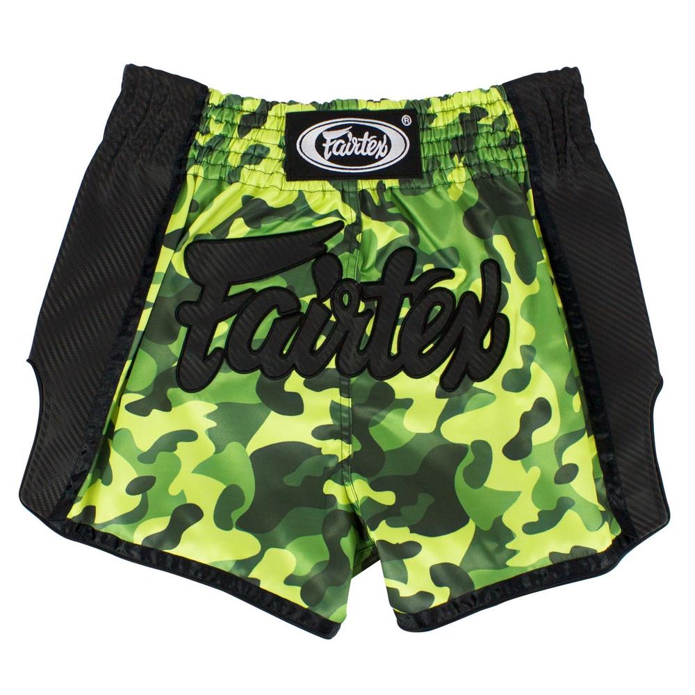 BS1710 Fairtex Slim Fit Muaythai Shorts Green Camo-Fairtex
