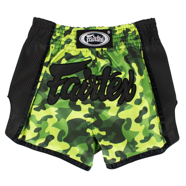 BS1710 Fairtex Slim Fit Muaythai Shorts Green Camo-Fairtex