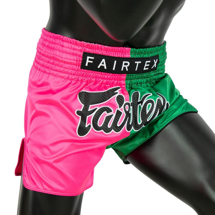 BS1911 Fairtex Fighter Shorts Pink-Green-Fairtex