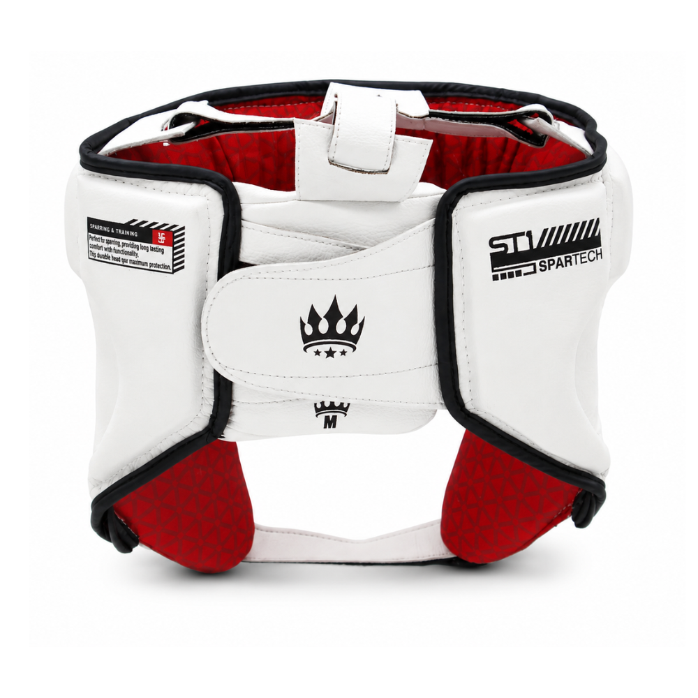Playerz SparTech Open Face Head Guard - White/Black
