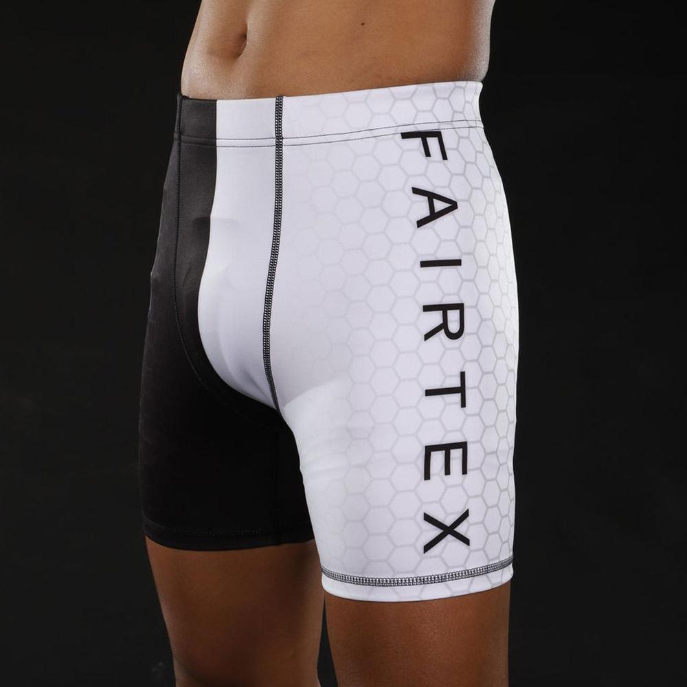 CP7 Fairtex Mens Vale Tudo Shorts Black-White-Fairtex