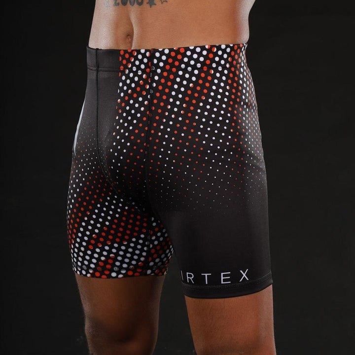 CP9 Fairtex Mens Vale Tudo Shorts Black-Orange-Fairtex