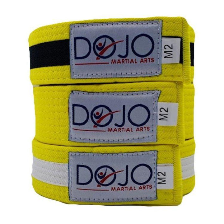 Dojo Kids Deluxe BJJ Belt-DOJO-DLX-KIDS-BJJ-YELBLK-M0-FEUK