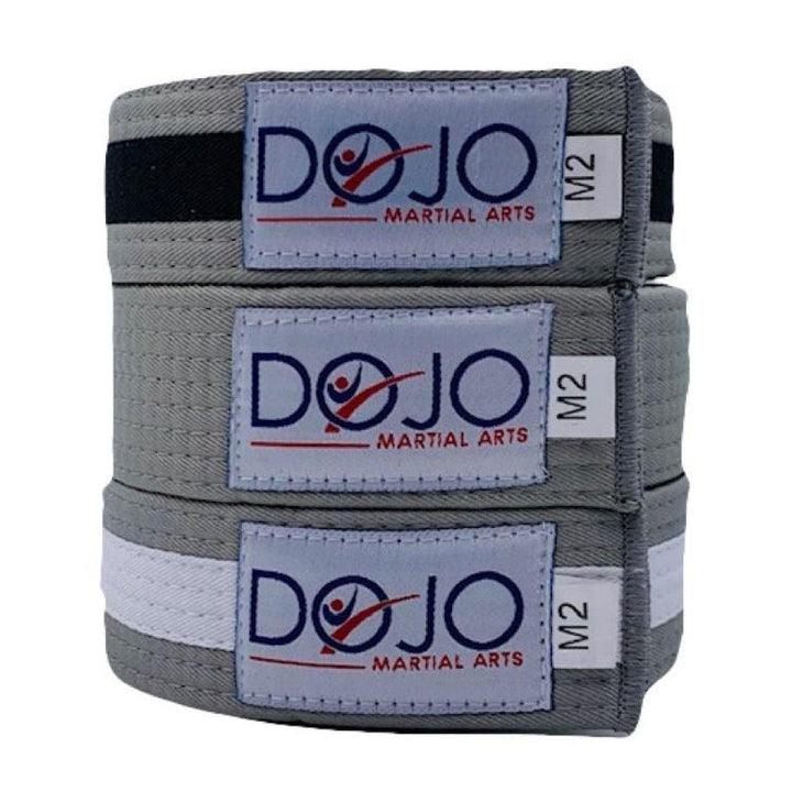 Dojo Kids Lightweight Ranked BJJ Belt - Grey