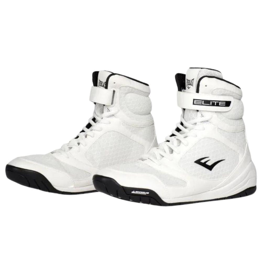 Everlast Elite 2.0 High Top Boxing Boots - White-Everlast