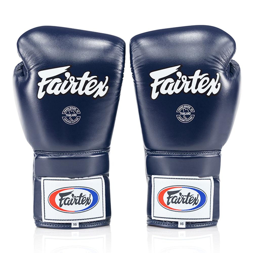 Fairtex BGL3 Lace-up Sparring Gloves - Blue-Fairtex