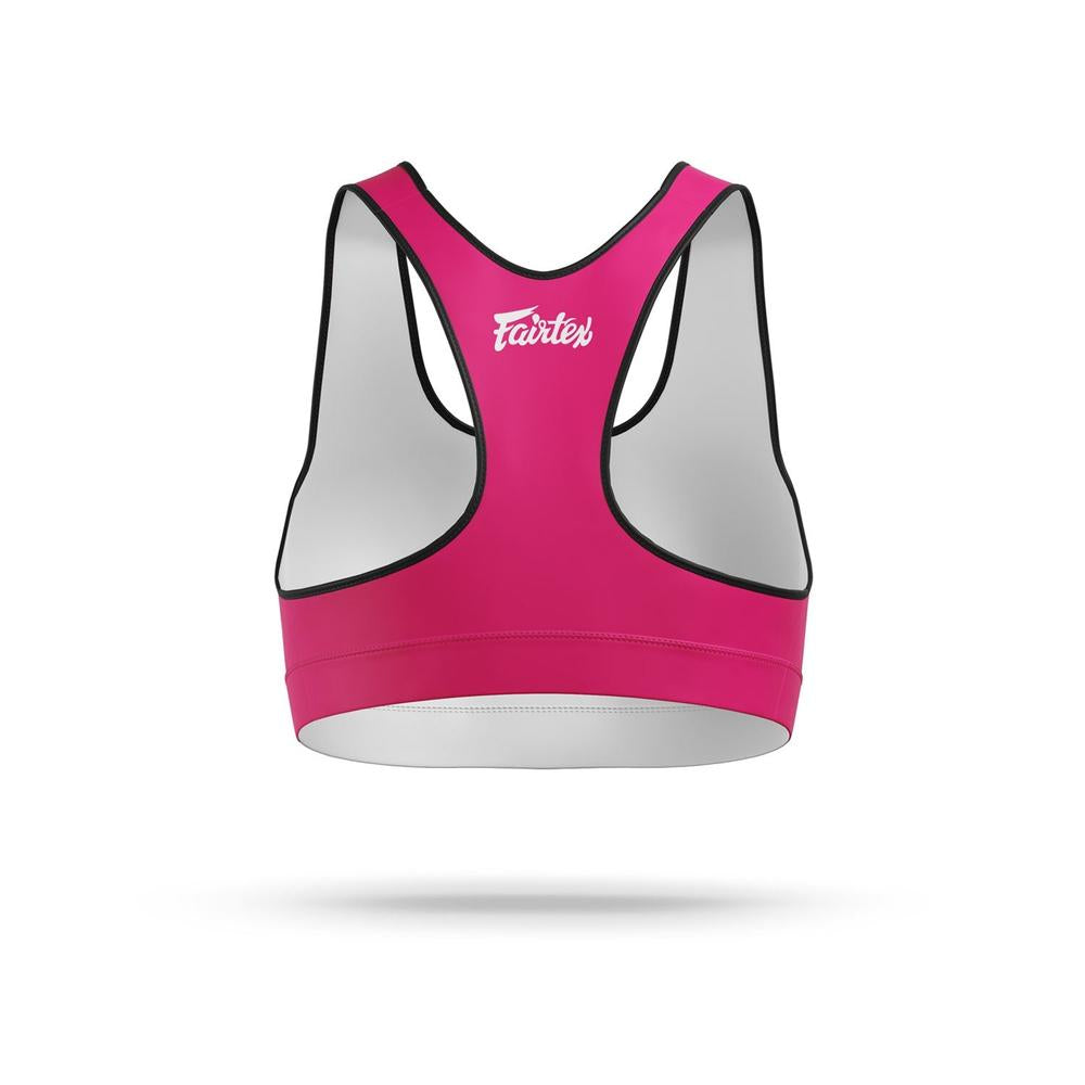 SB1 Fairtex Classic Sports Bra Pink-White-Fairtex
