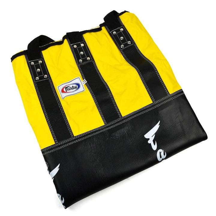 Fairtex HB3 Extra Large Leather Heavy Bag - Black-Yellow (UN-FILLED)-Fairtex