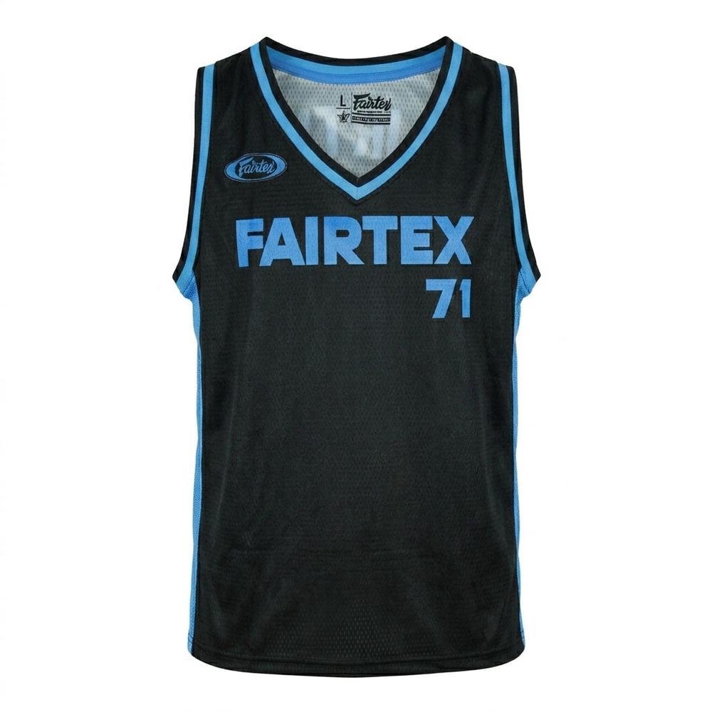Fairtex JS27 Basketball Jersey - Black-Blue-Fairtex