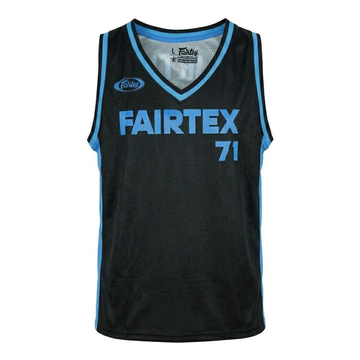 Fairtex JS27 Basketball Jersey - Black-Blue-Fairtex