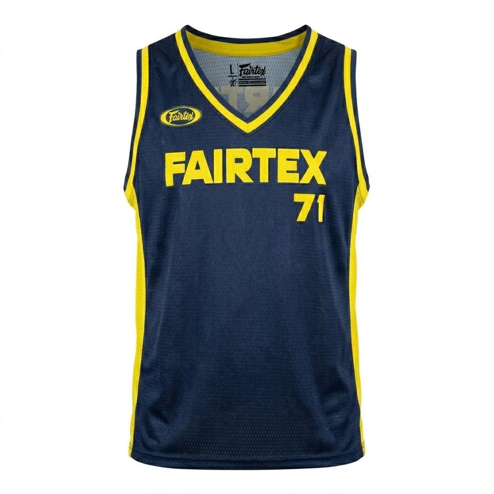 Fairtex JS27 Basketball Jersey - Navy-Yellow-Fairtex