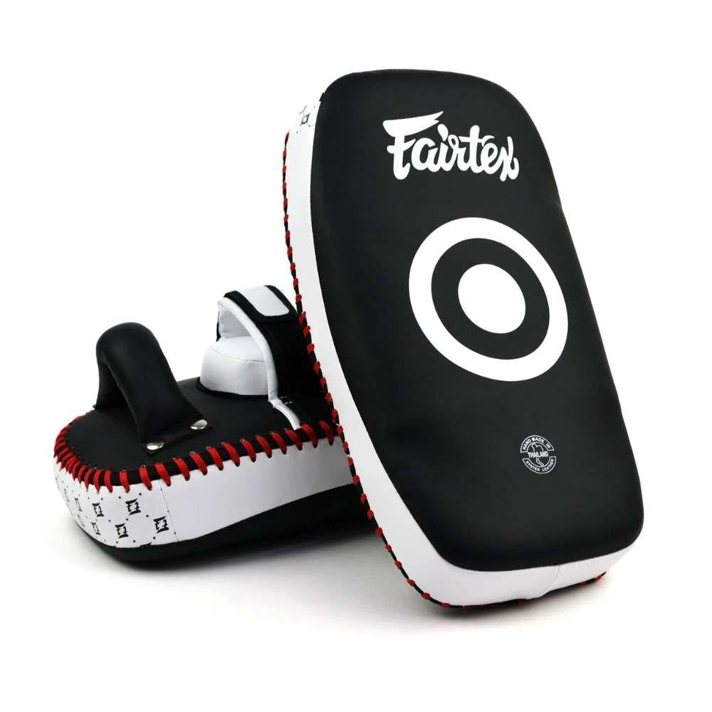 Fairtex Lightweight Thai Kick Pads - Black/White-Fairtex