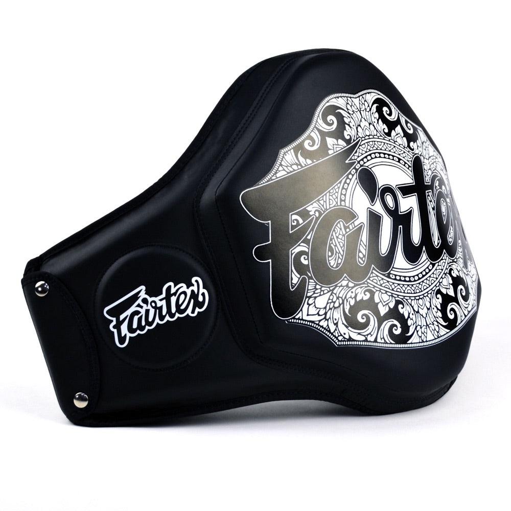 Fairtex Microfibre Belly Pad - Black/Black-FTX-BPV3-BK-BK-FEUK