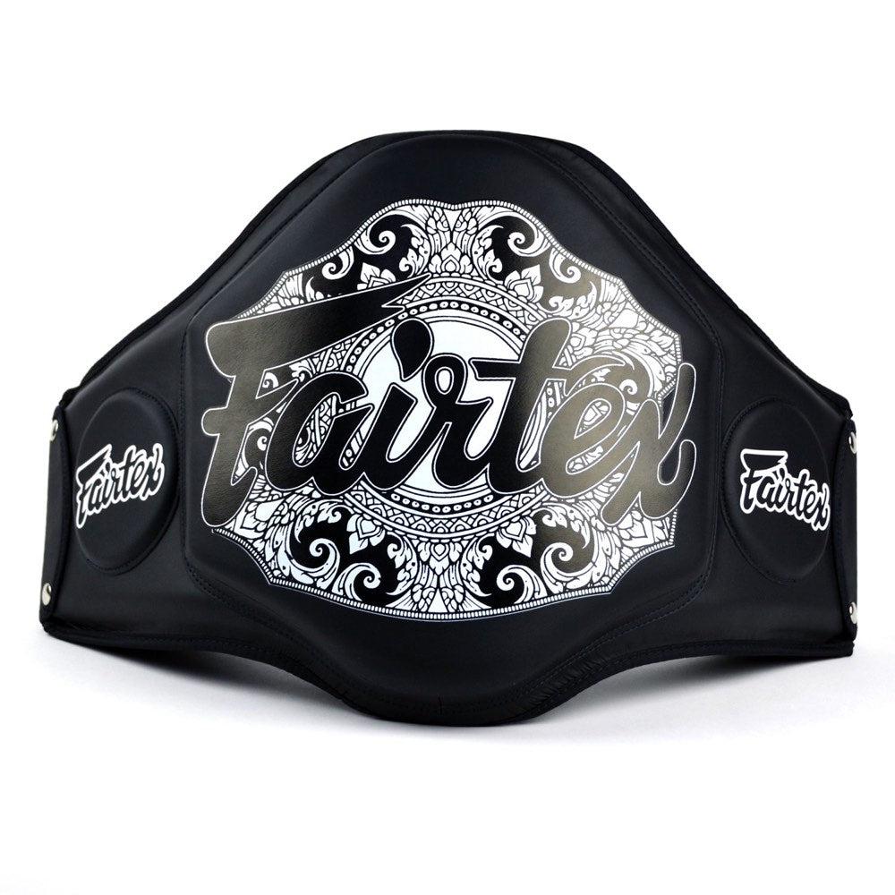 Fairtex Microfibre Belly Pad - Black/Black-FTX-BPV3-BK-BK-FEUK