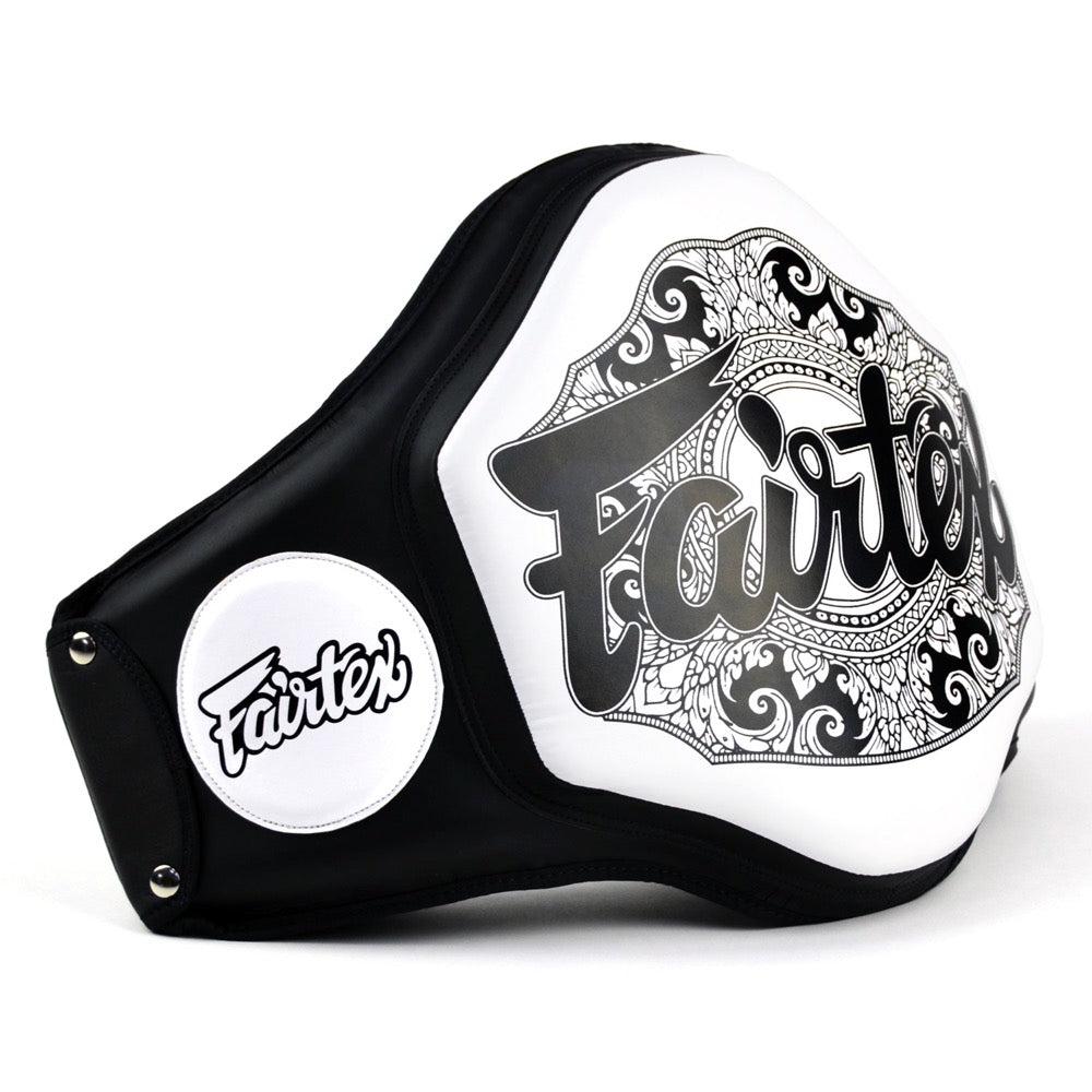 Fairtex Microfibre Belly Pad - Black/White-FTX-BPV3-BK-WH-FEUK