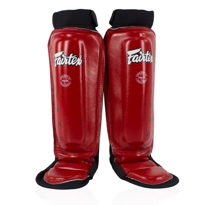 Fairtex MMA Style Shin Pads - Red