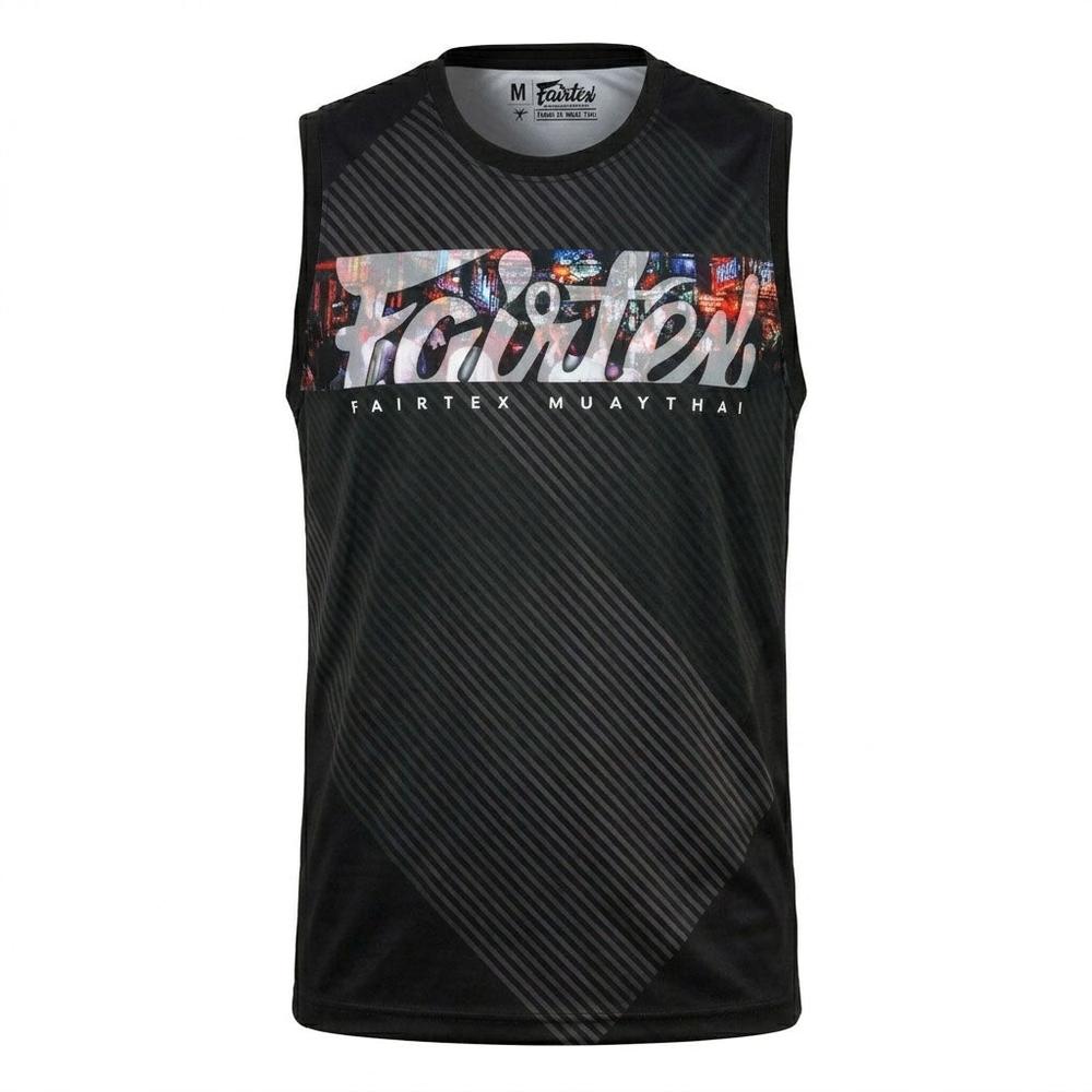 Fairtex MTT40 Tank Top - Pattaya Nightlife - Black-Fairtex
