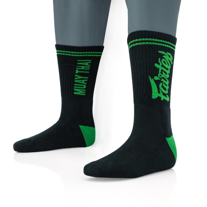 Fairtex Sports Socks Black-Green-Fairtex