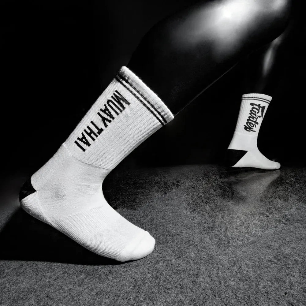 Fairtex Sports Socks White-Black-Fairtex