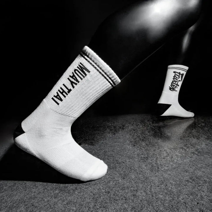 Fairtex Sports Socks White-Black-Fairtex