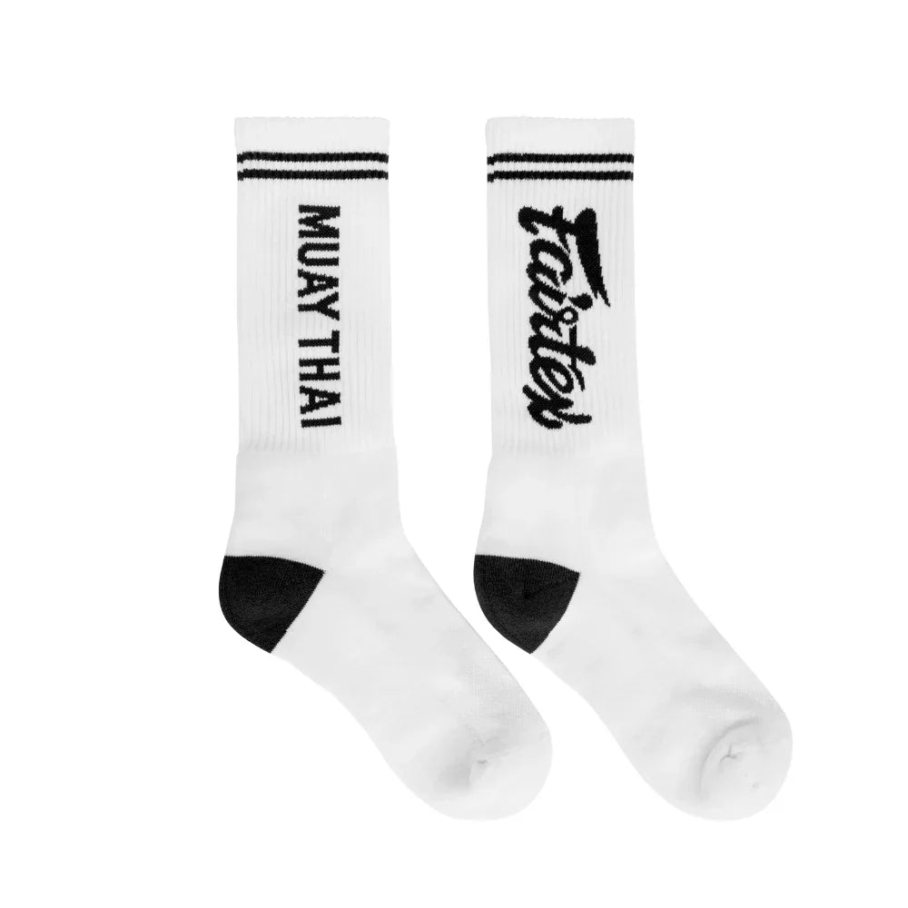 Fairtex Sports Socks White-Black-Fairtex