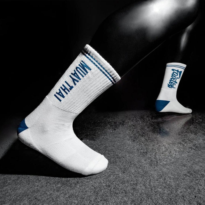 Fairtex Sports Socks White-Blue-Fairtex