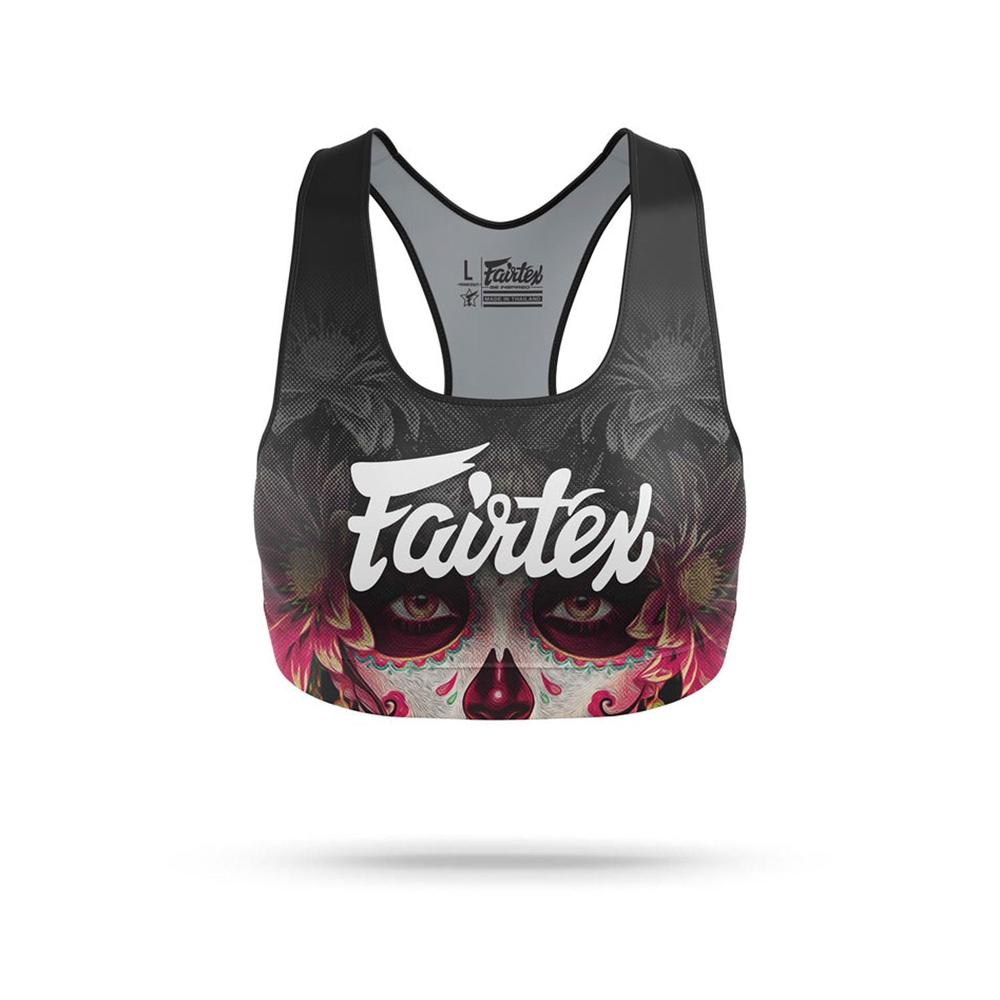 SB10 Fairtex Stamp Sports Bra Black-Pink-Fairtex