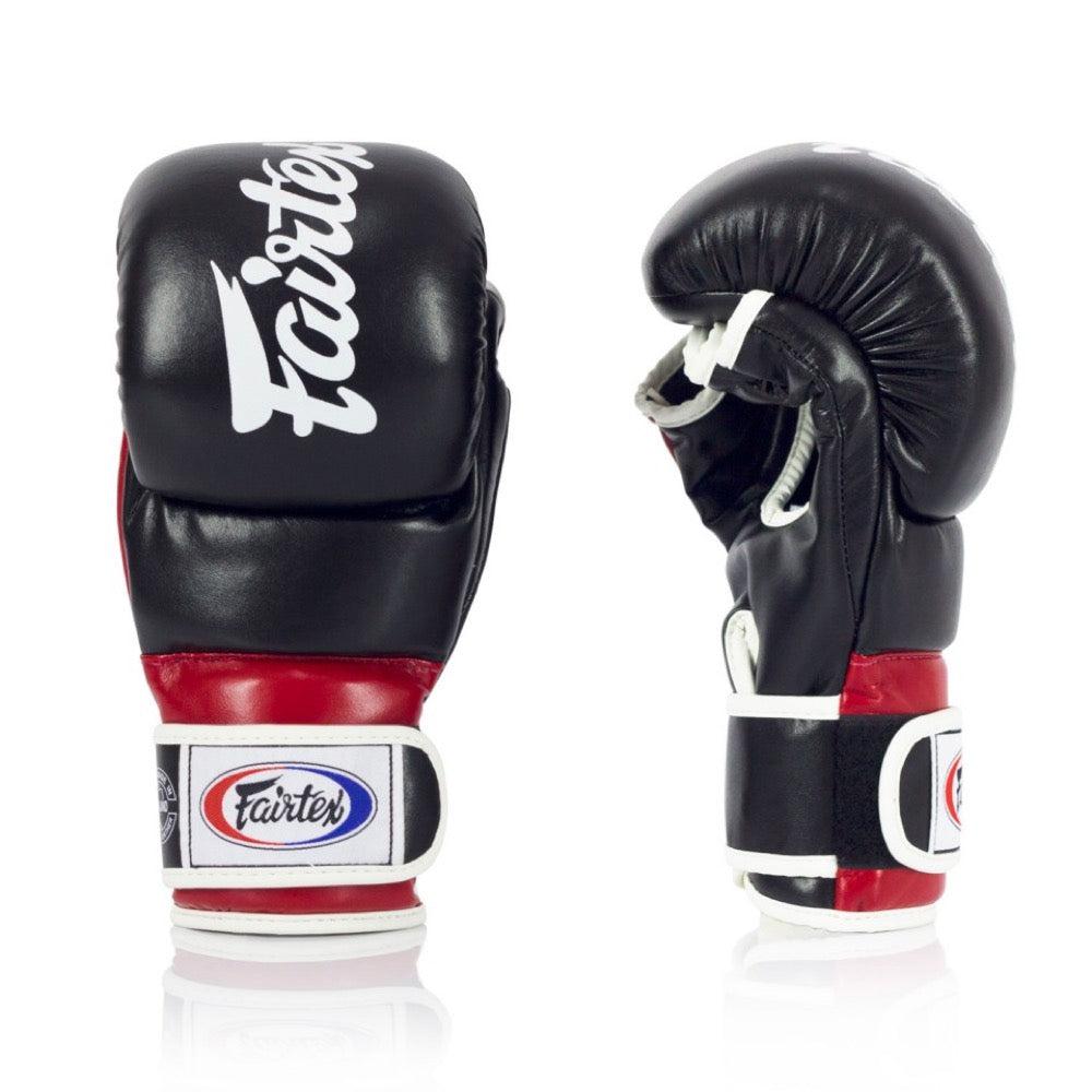 Fairtex Super MMA Sparring Gloves - Black/Red-FEUK