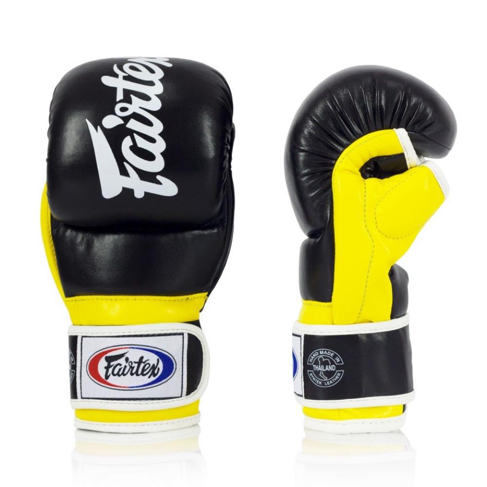 Fairtex Super MMA Sparring Gloves - Black/Yellow-FEUK