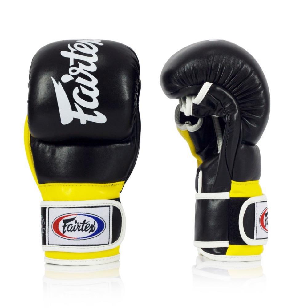 Fairtex Super MMA Sparring Gloves - Black/Yellow-FEUK