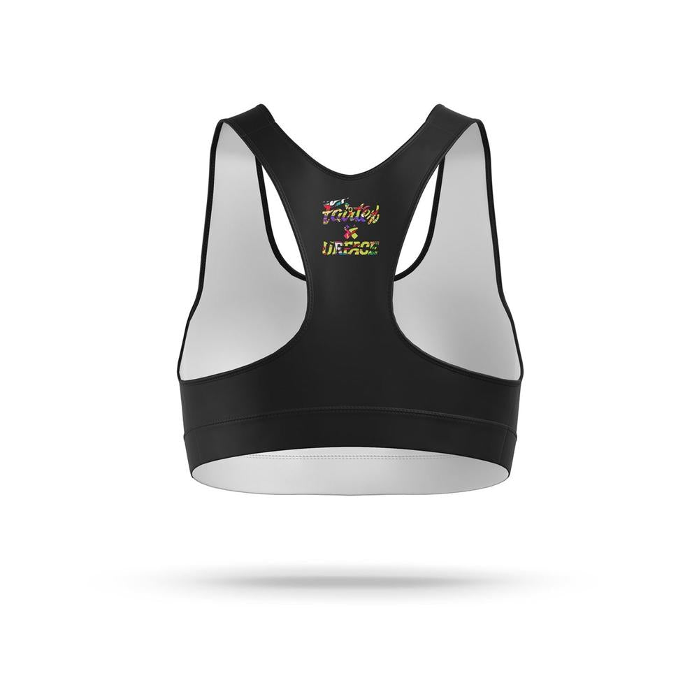 SB8 Fairtex URFACE Script Sports Bra Black-Fairtex