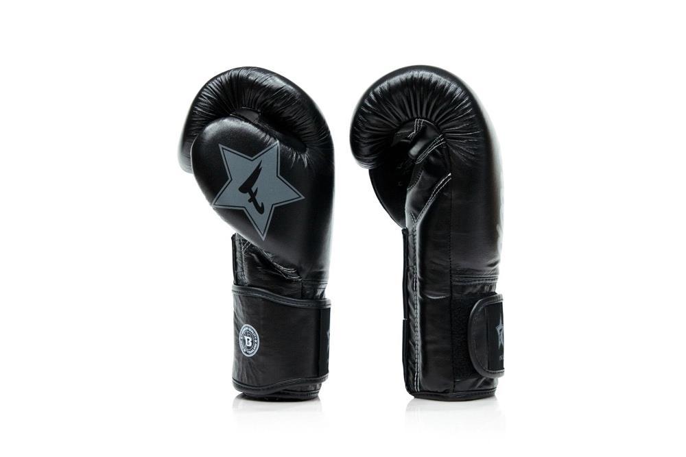 Fairtex x Booster Muay Thai Boxing Gloves - Black/Grey-FEUK