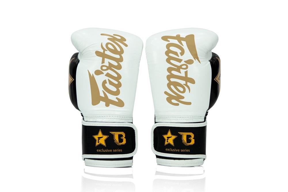booster boxing gloves Fairtex X Booster Muay Thai Boxing Gloves - White/Gold