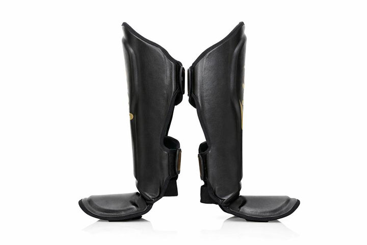 Fairtex x Booster Muay Thai Shin Guards - Black/Gold-Fairtex
