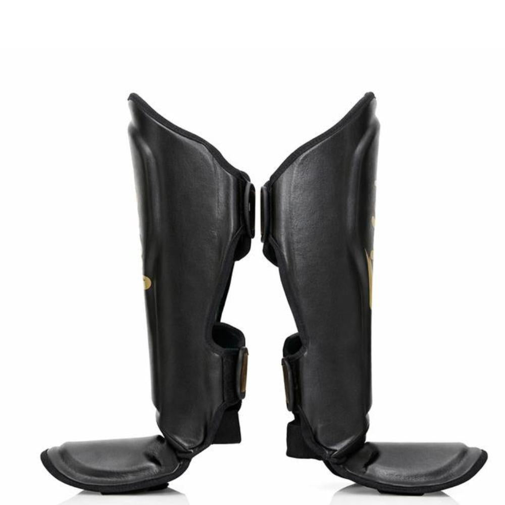 Fairtex x Booster Muay Thai Shin Guards - Black/Gold-Fairtex
