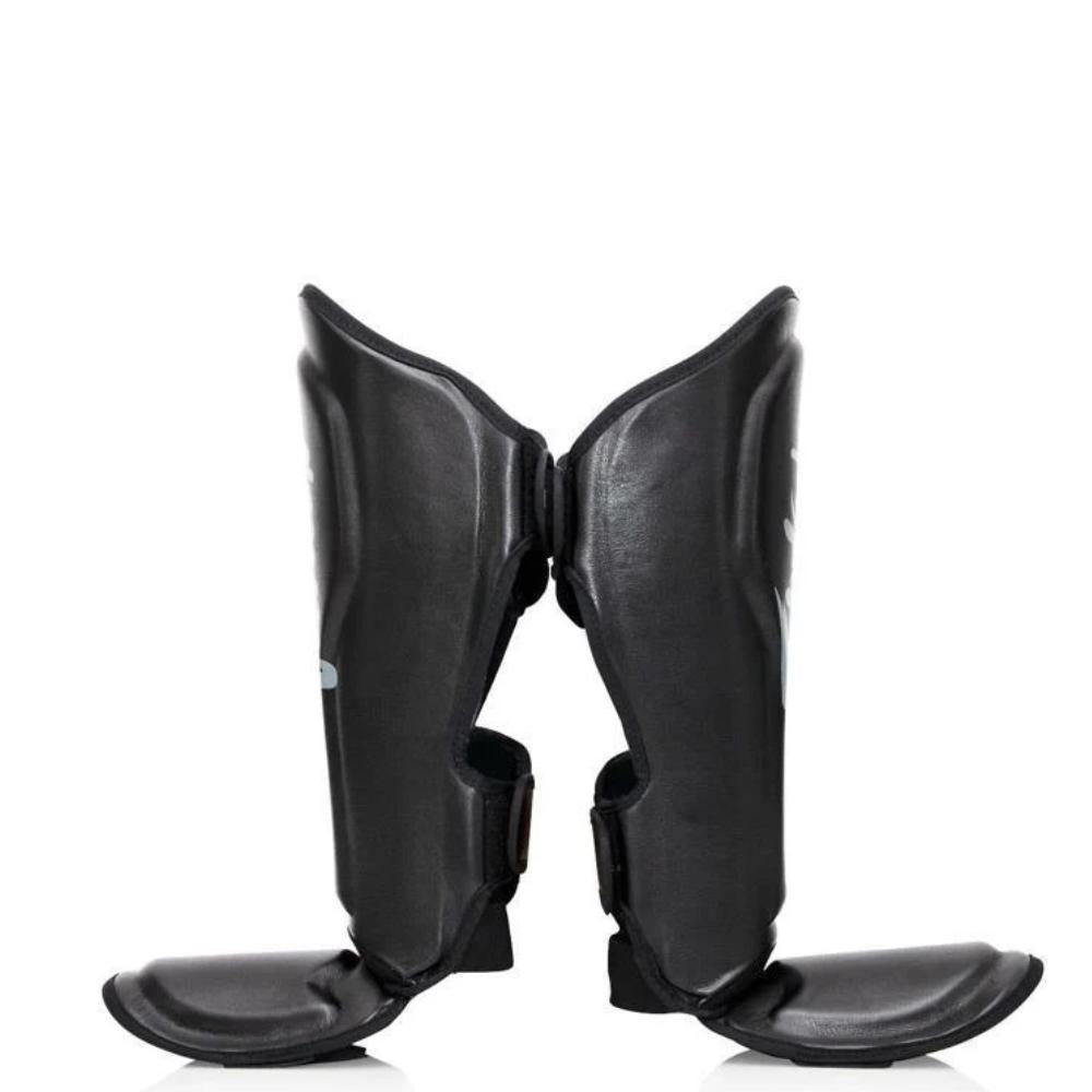 Fairtex X Booster Muay Thai Shin Guards - Black/Grey-Fairtex