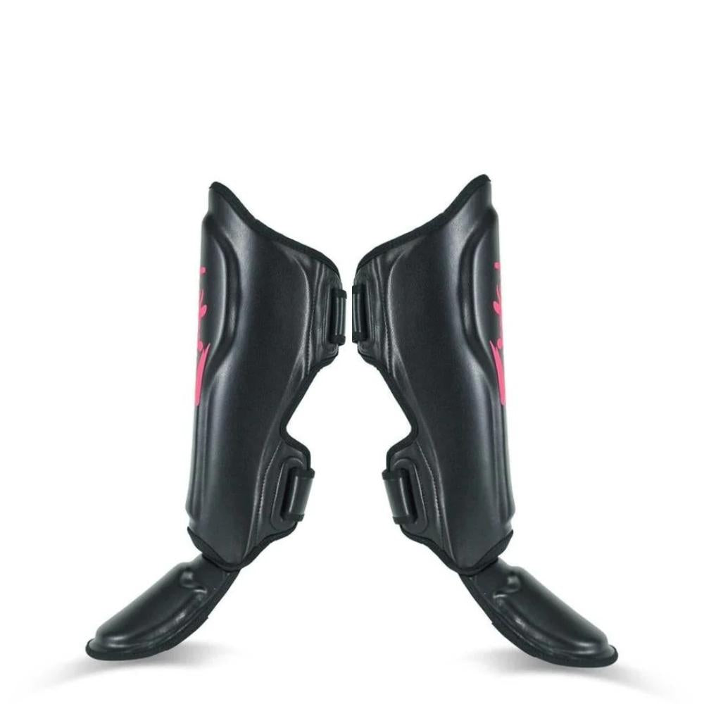 Fairtex x Booster Muay Thai Shin Guards - Black/Pink-Fairtex