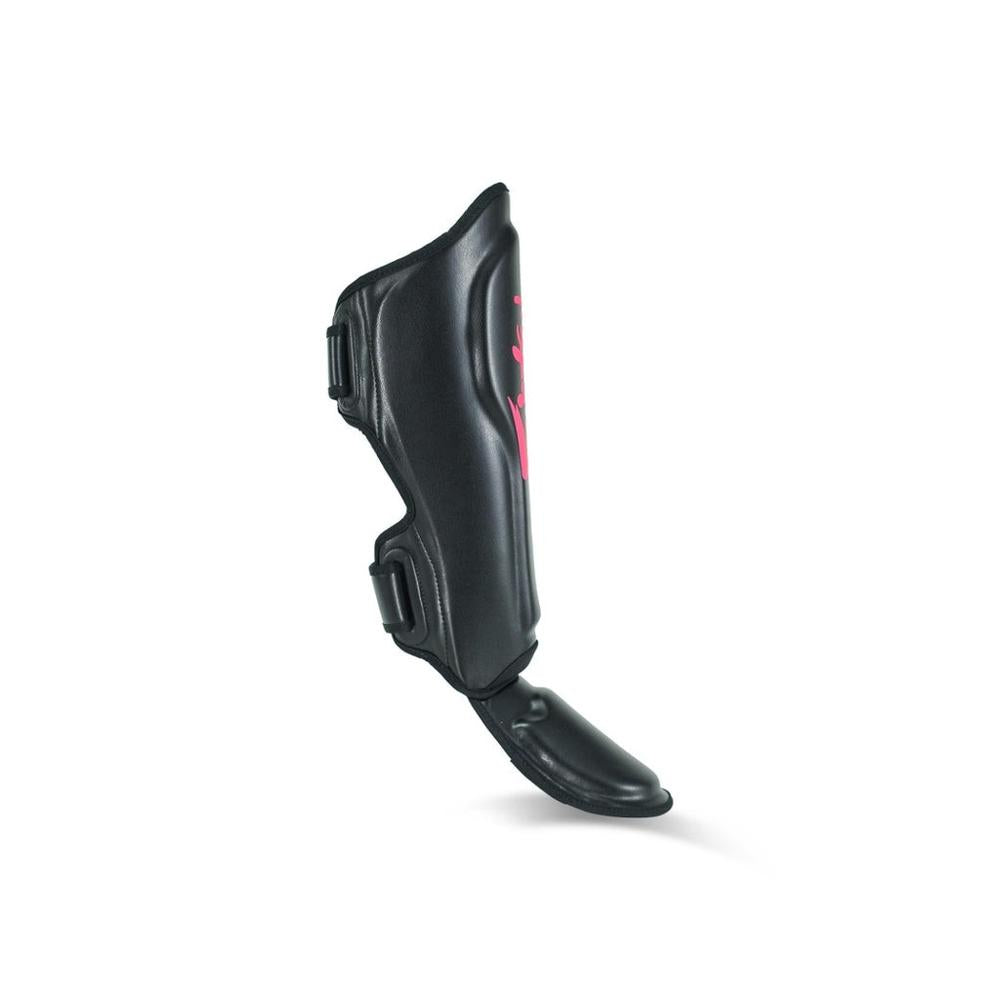 Fairtex x Booster Muay Thai Shin Guards - Black/Pink-Fairtex