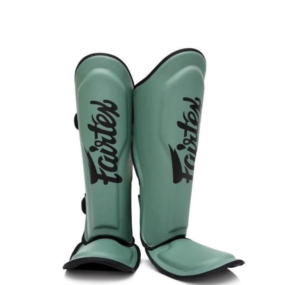 Fairtex X Booster Muay Thai Shin Guards - Green/Black-Fairtex